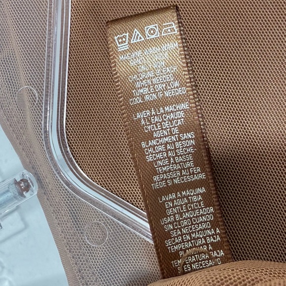 SKIMS All-In-One Long Sleeve Mid Thigh Onesie Bodysuit Romper in Sienna Tan S - Picture 10 of 16